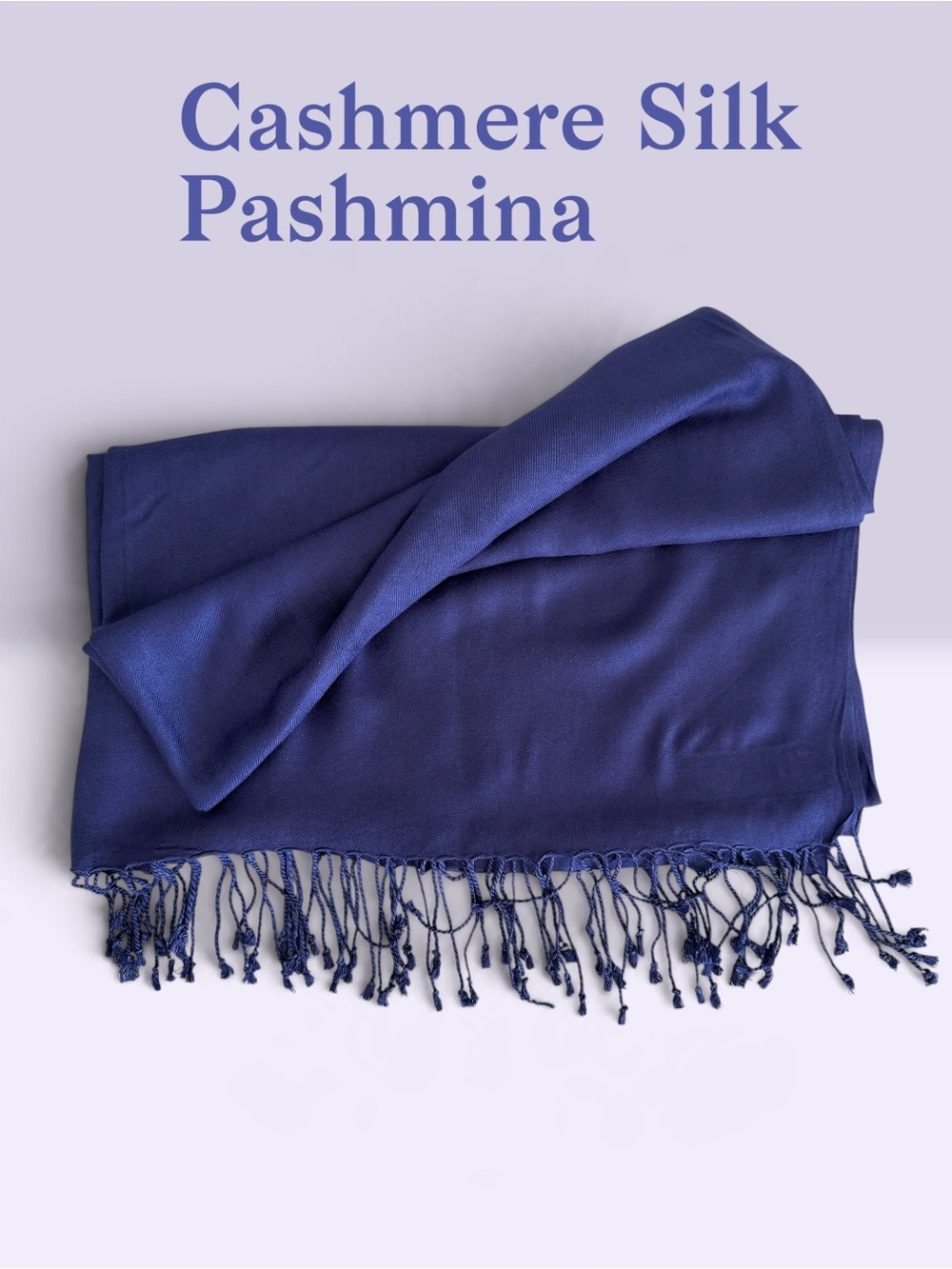 Cashmere Silk Pashmina Scarf - Blurple